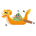 Rice dumpling loves dragon boat racing  